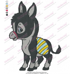 Cute Baby Donkey Embroidery Design